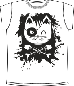 Кот Пират White, рыбак, рыбалка